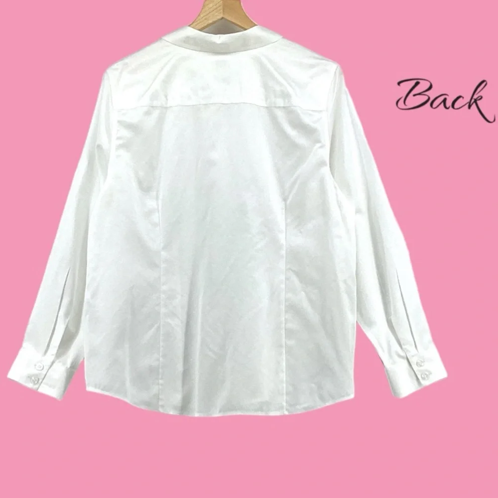Chico's White Button Down Shirt - Picture 5 of 13